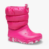 Crocs 207684-6X0 CLASSIC NEO PUFF Girls Boots Candy Pink