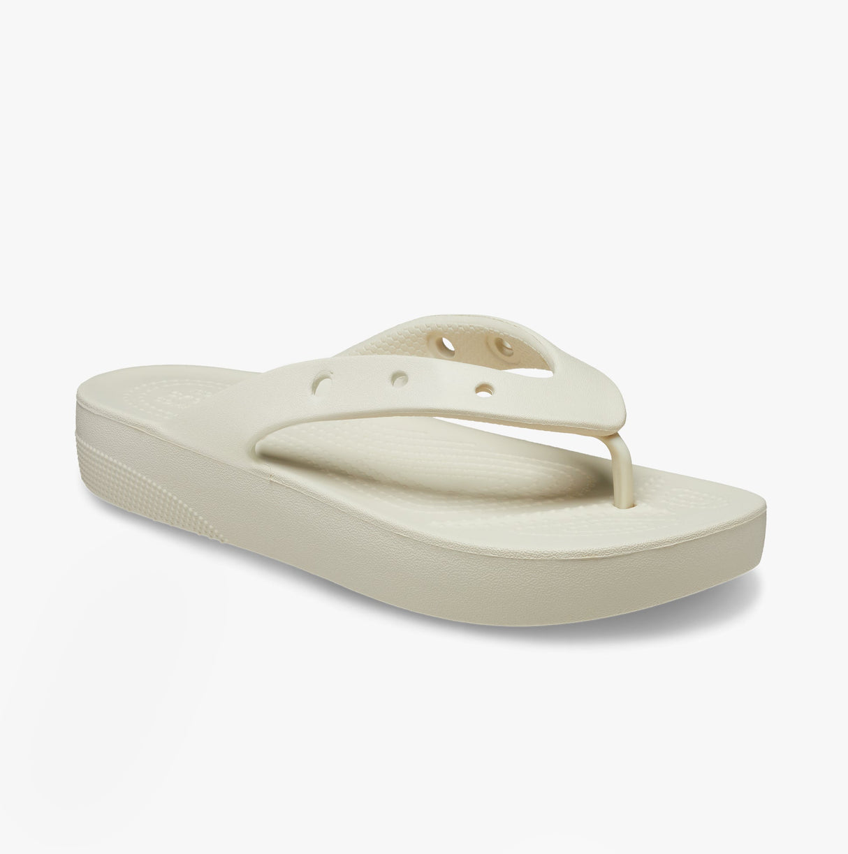Crocs 207714-2Y2 CLASSIC PLATFORM FLIP Womens Flip-Flops Bone