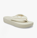 Crocs 207714-2Y2 CLASSIC PLATFORM FLIP Womens Flip-Flops Bone