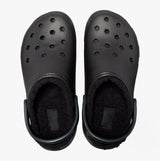 Crocs 207938-001 CLASSIC PLATFORM LINED Womens Clogs Black