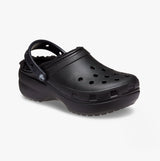 Crocs 207938-001 CLASSIC PLATFORM LINED Womens Clogs Black
