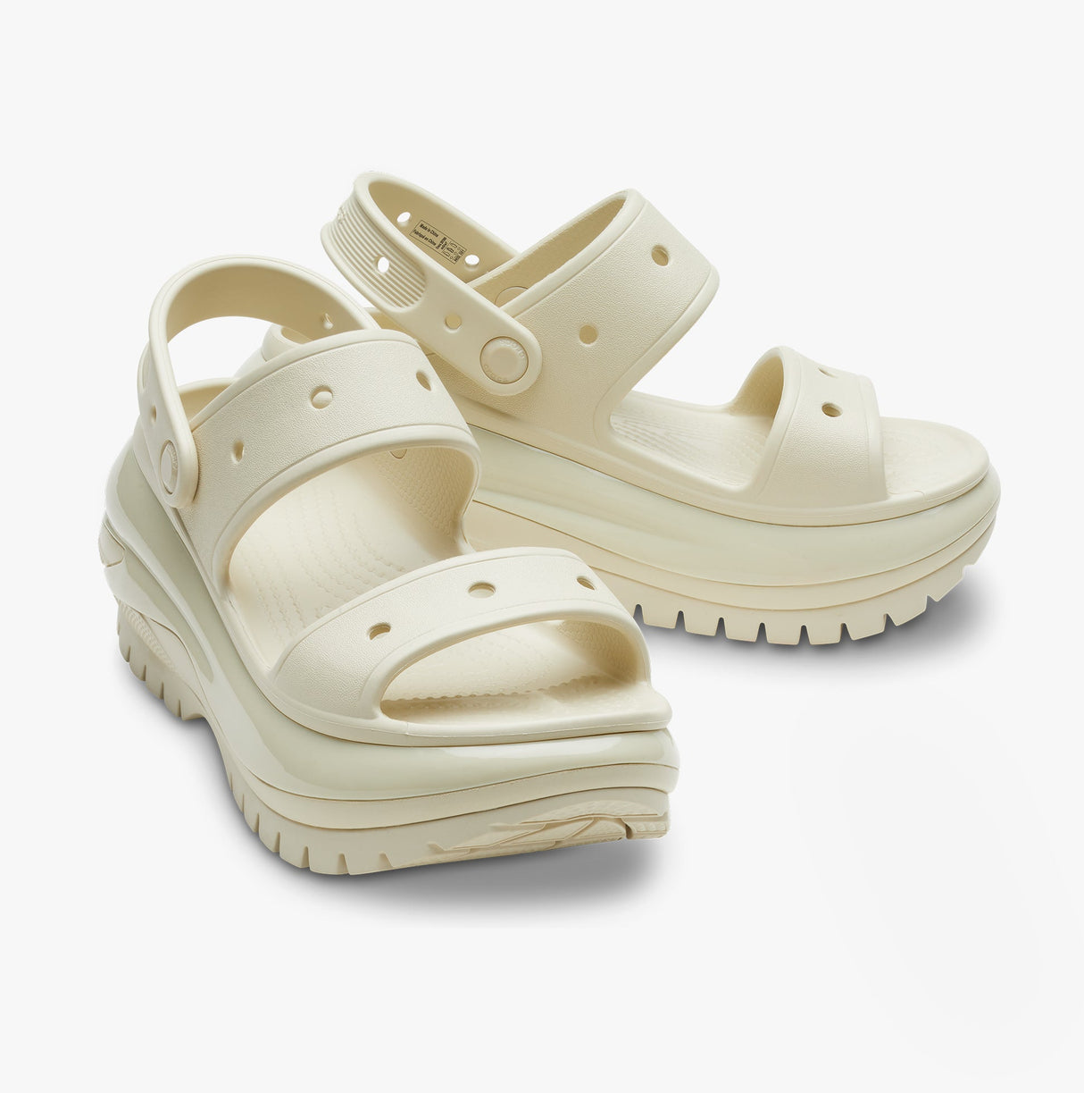 Crocs 207989-2Y2 MEGA CRUSH Womens Sandals Bone