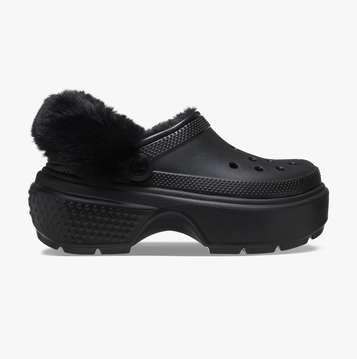 Crocs 208546-001 STOMP LINED Womens Clogs Black