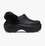 Crocs 208546-001 STOMP LINED Womens Clogs Black