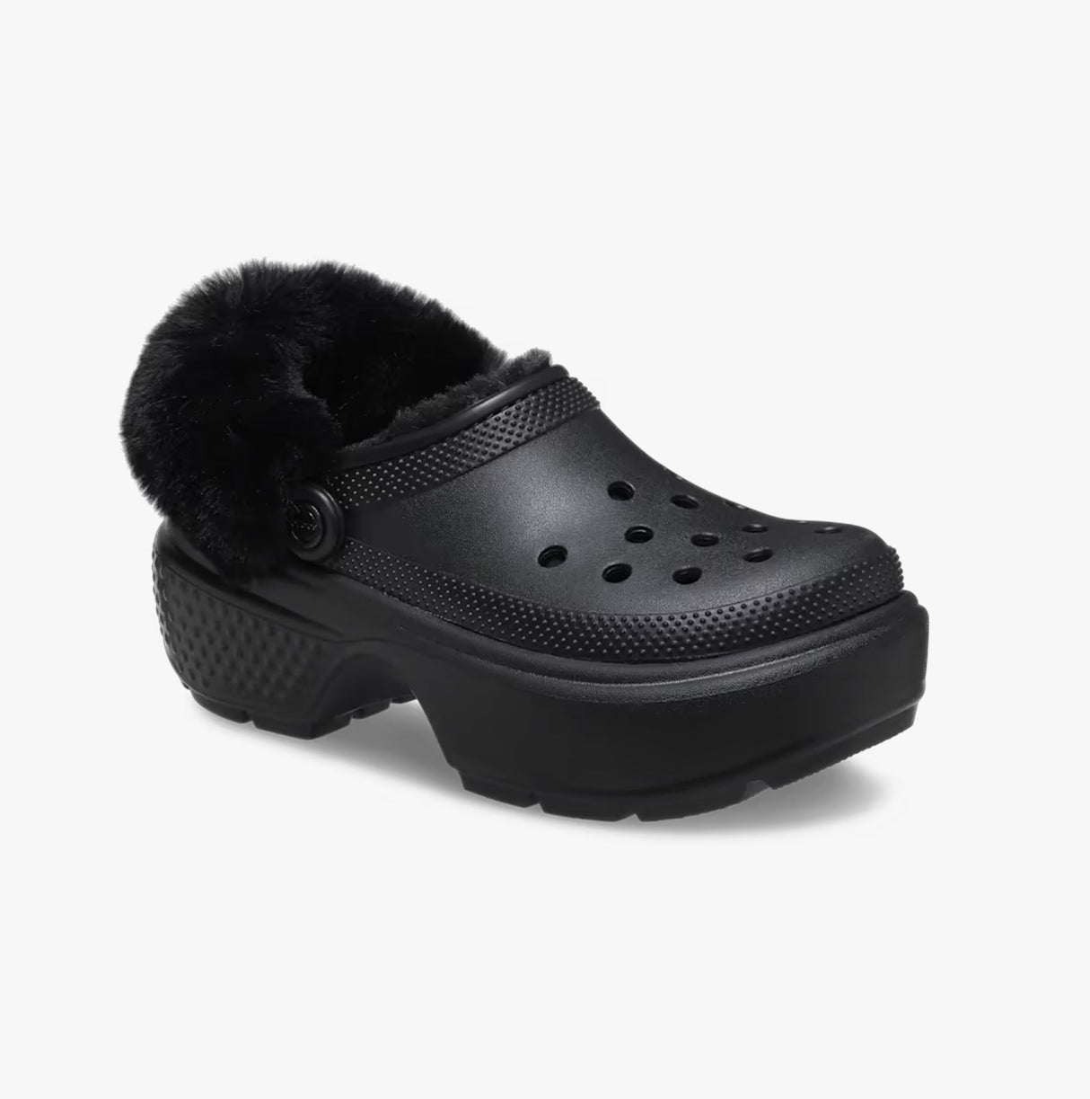 Crocs 208546-001 STOMP LINED Womens Clogs Black
