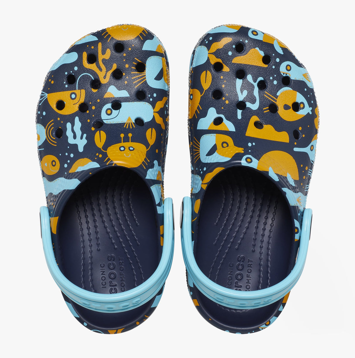 Crocs 209039-4HQ CLASSIC ISLAND ESCAPE Toddler Clogs Navy/Multi