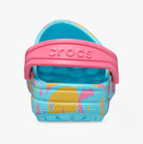 Crocs 209039-6WA CLASSIC ISLAND ESCAPE Girls Clogs Hyper Pink/Multi