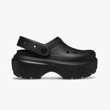 Crocs 209347-001 STOMP CLOG Womens Clogs Black