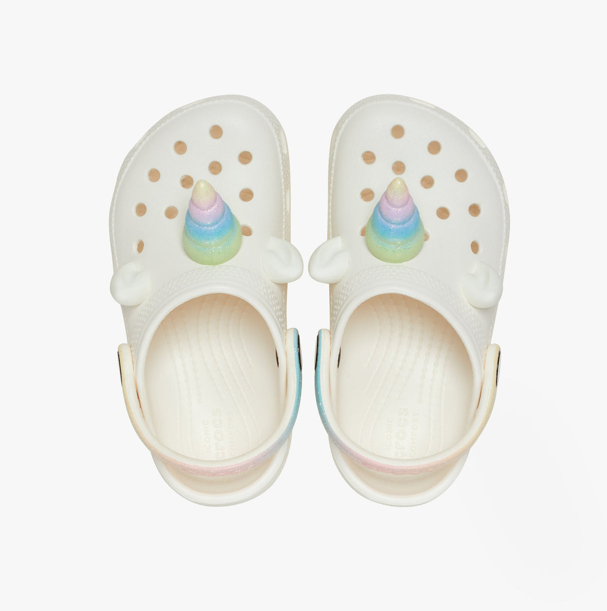 Crocs 209701-0WV CLASSIC IAM RAINBOW UNICORN Unisex Kids Clogs Chalk