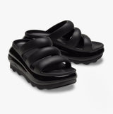 Crocs 209842-001 MEGA CRUSH TRIPLE STRAP Womens Sliders Black