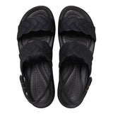 Crocs 209977-060 BROOKLYN WOVEN UPPER LOW Womens Sandals Black