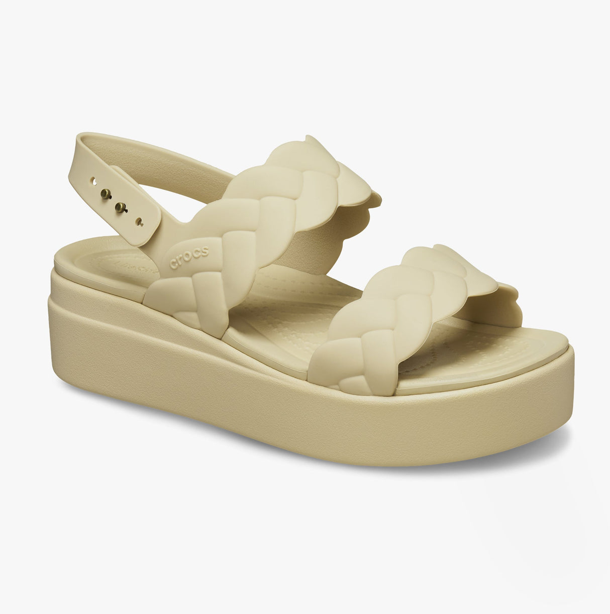 Crocs 209977-212 BROOKLYN WOVEN Womens Sandals Chai