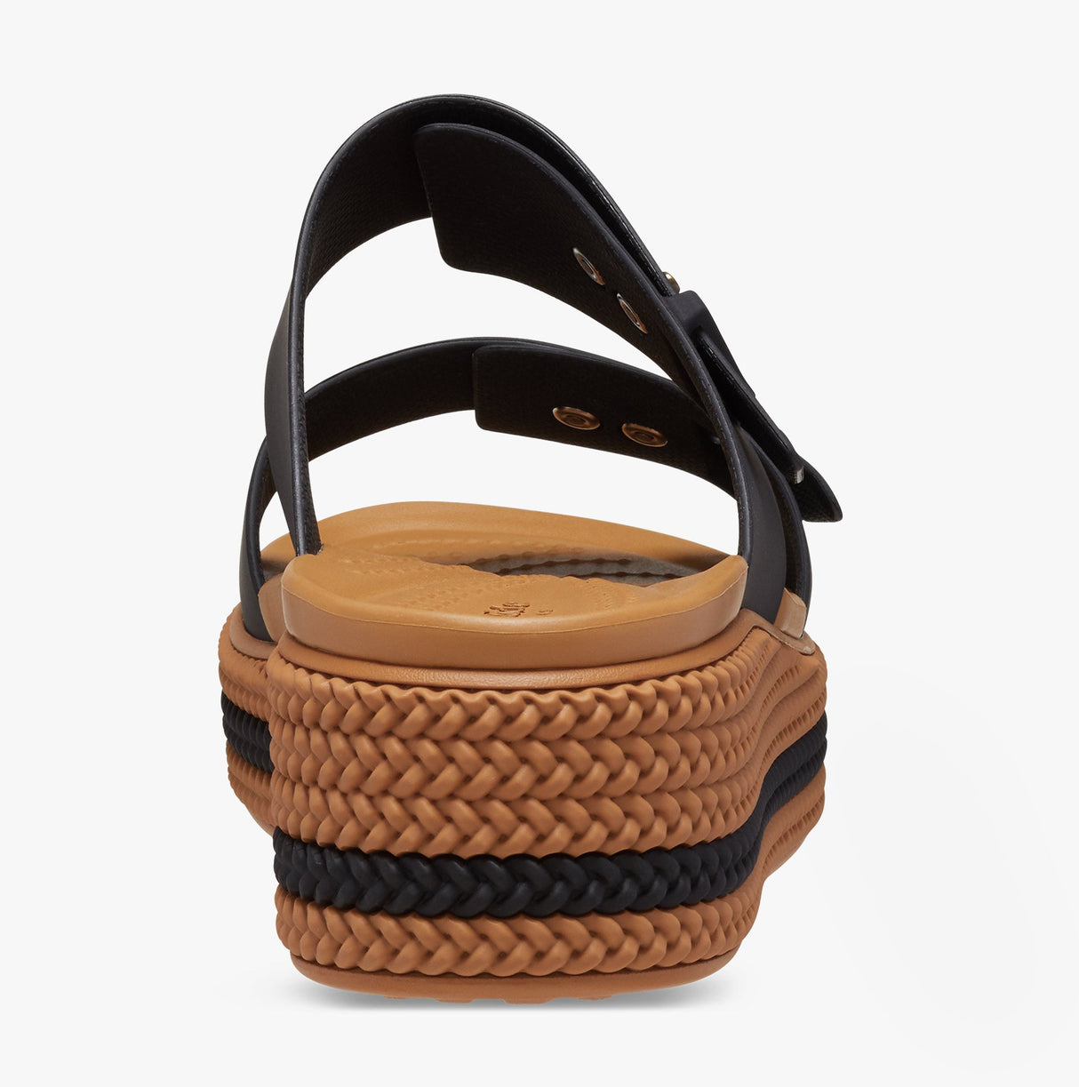 Crocs 209978-001 BROOKLYN WOVEN BUCKLE Womens Sandals Black