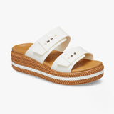 Crocs 209978-0WV BROOKLYN WOVEN BUCKLE Womens Sandals Chalk