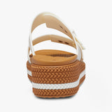 Crocs 209978-0WV BROOKLYN WOVEN BUCKLE Womens Sandals Chalk