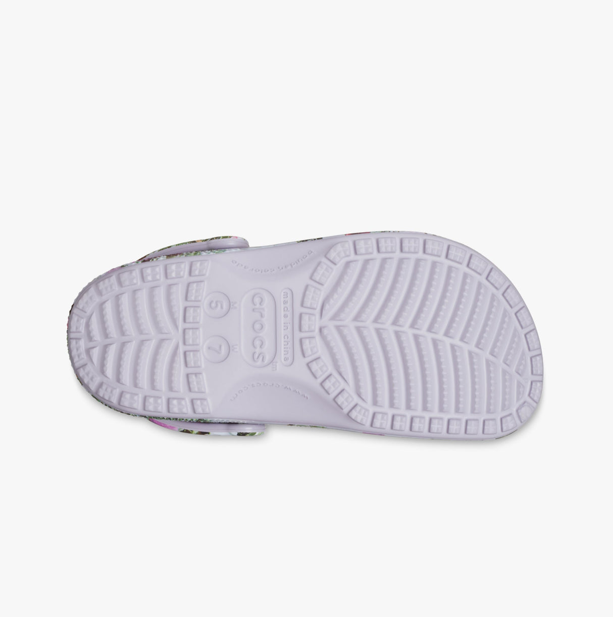 Crocs 210398-5PS CLASSIC PHOTOREAL FLORAL Womens Clogs Mauve Mist