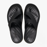 Crocs 210834-001 GETAWAY PLATFORM TOE LOOP Womens Sandals Black