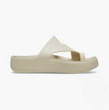 Crocs 210834-0LH GETAWAY PLATFORM TOE LOOP Womens Sandals Sandstone