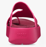 Crocs 210834-6ZQ GETAWAY PLATFORM TOE LOOP Womens Sandals Dragon Fruit