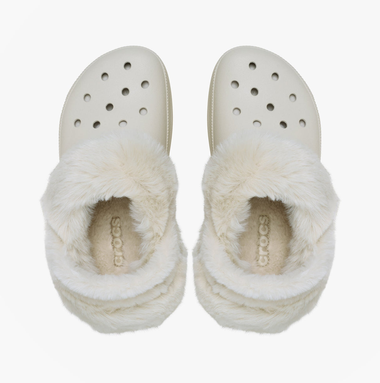 Crocs BAE LINED Womens Clogs Stucco Cream