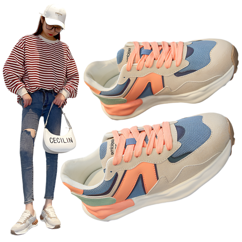 Autumn New Ins Korean Style Breathable White Shoes For Women