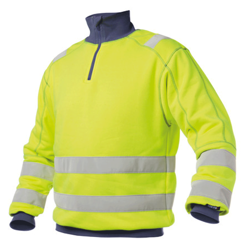 DASSY Denver 300376 1/4 Zip Hi-Vis Work Sweatshirt Various Colours