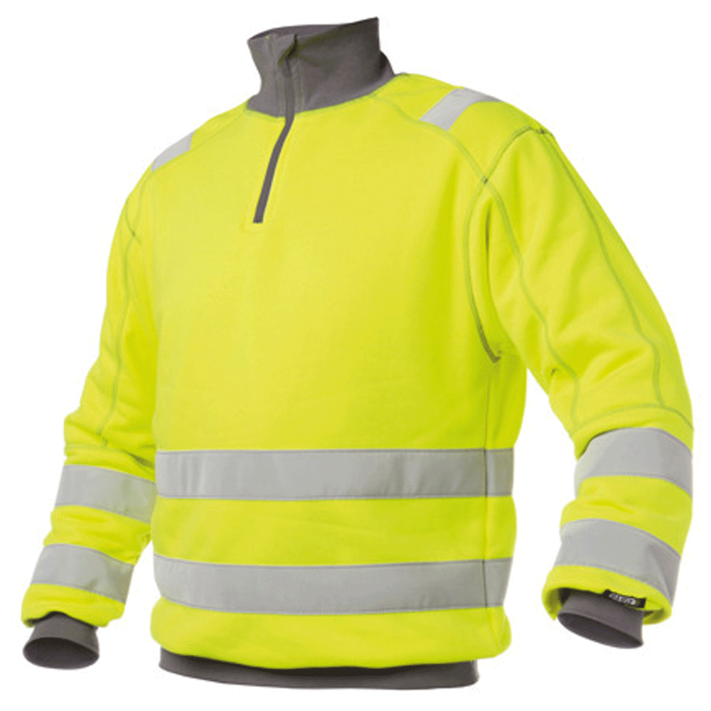 DASSY Denver 300376 1/4 Zip Hi-Vis Work Sweatshirt Various Colours