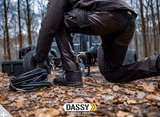 DASSY Magnetic 200908 Water-Repellent Holster Pocket Multi-Pocket Kneepad Trousers Brown