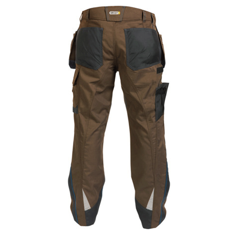 DASSY Magnetic 200908 Water-Repellent Holster Pocket Multi-Pocket Kneepad Trousers Brown