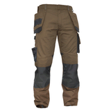 DASSY Magnetic 200908 Water-Repellent Holster Pocket Multi-Pocket Kneepad Trousers Brown