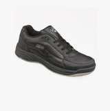 DEK ORLEANS Mens Coated Leather Trainers Faded Black