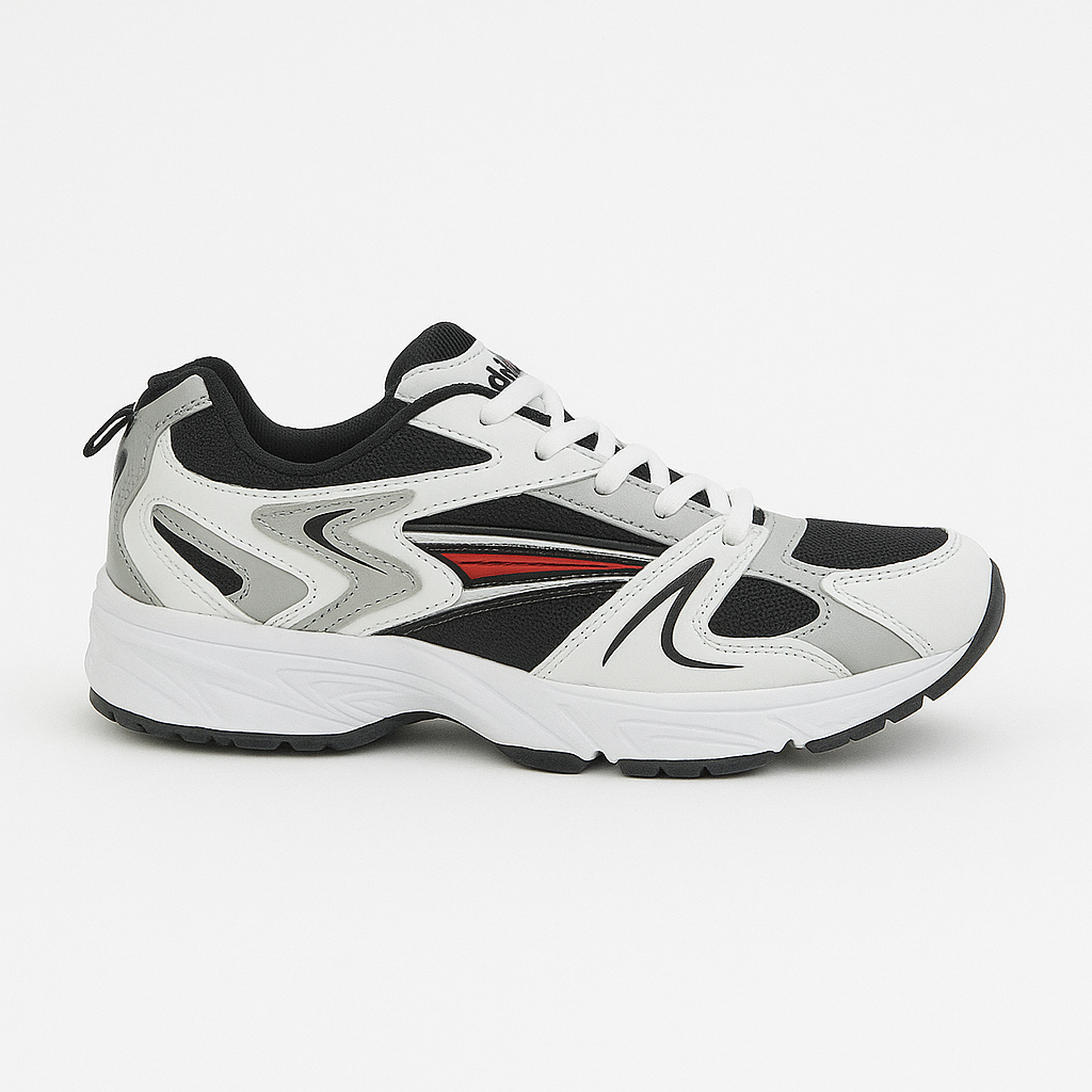 DEK VENUS III Mens Jogging Trainers White/Grey/Navy Blue