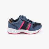 DEK PACIFIC Girls Elasticated Touch Fasten Trainers Metallic Blue/Ocelot