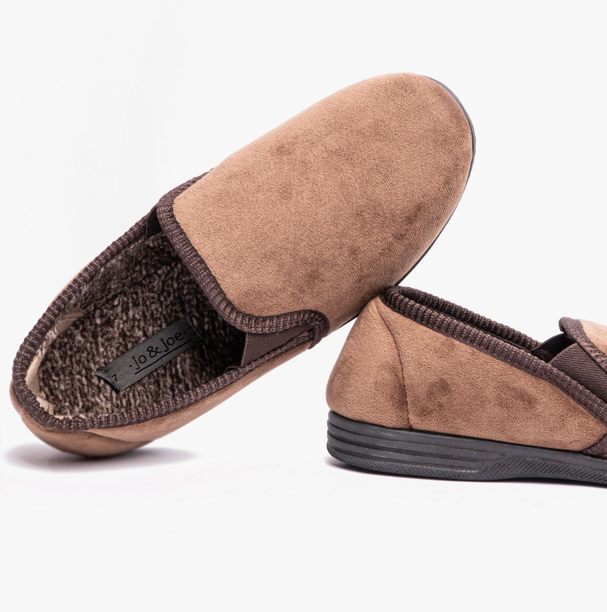 Jo & Joe JAKE Mens Full Slippers Brown