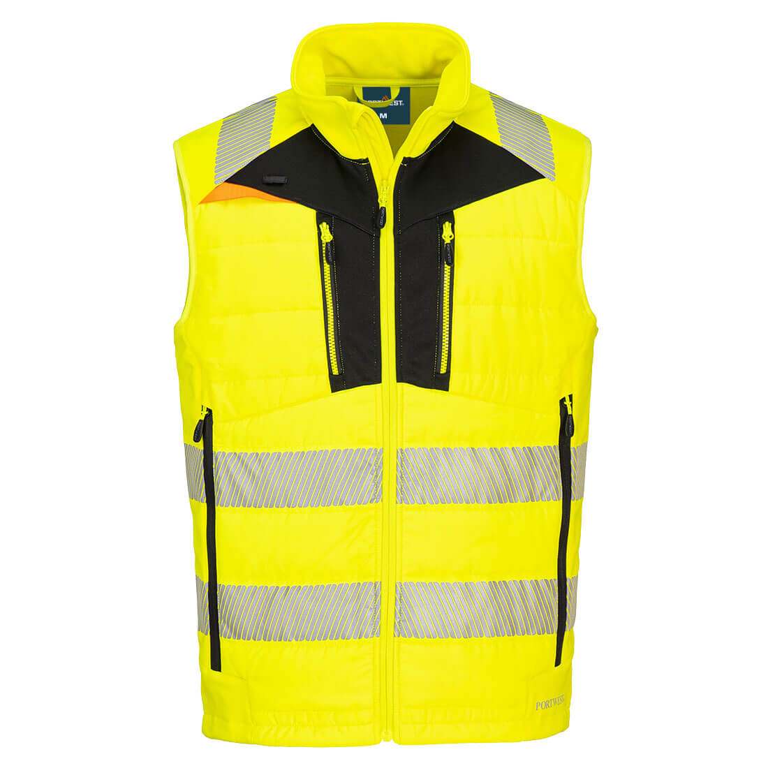 Portwest DX4 Hi-Vis Hybrid Baffle Bodywarmer