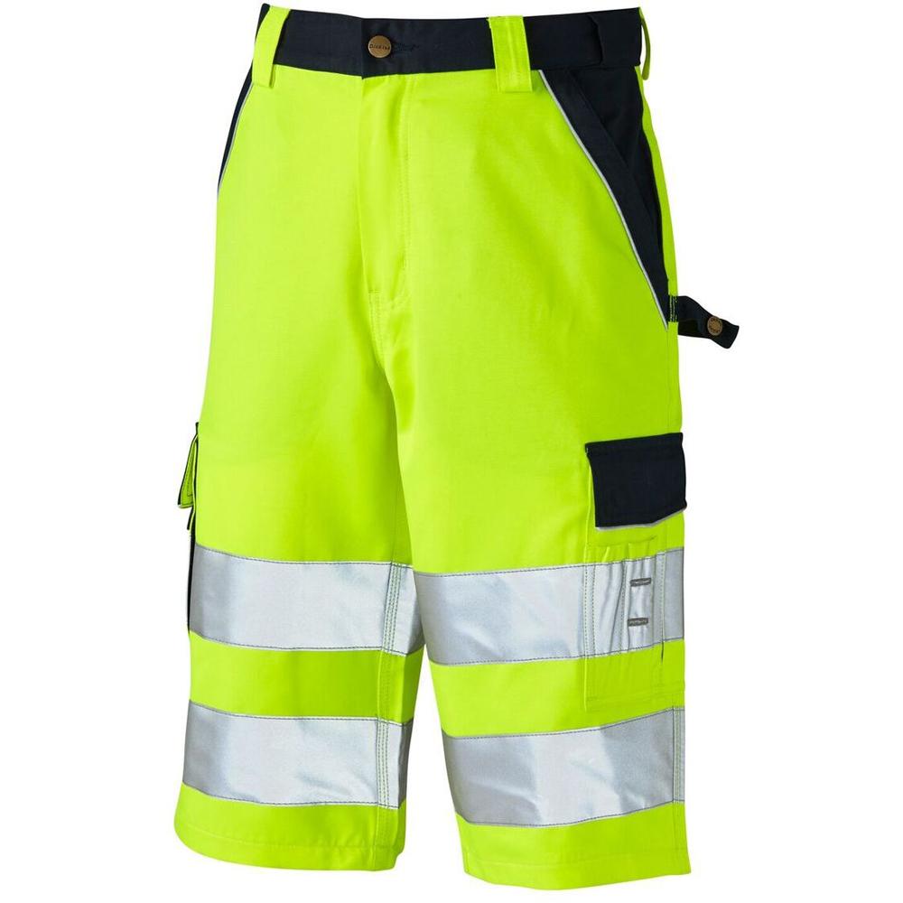 Dickies Industry Hi Vis Work Shorts SA30065 Yellow 40" Waist
