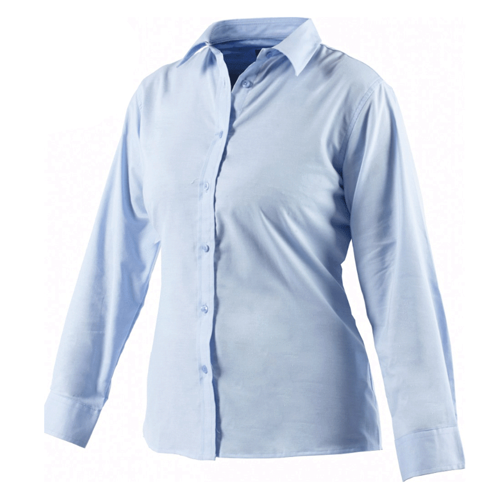 Dickies SH64300 Oxford Ladies Long Sleeve Shirt Blue Size 10