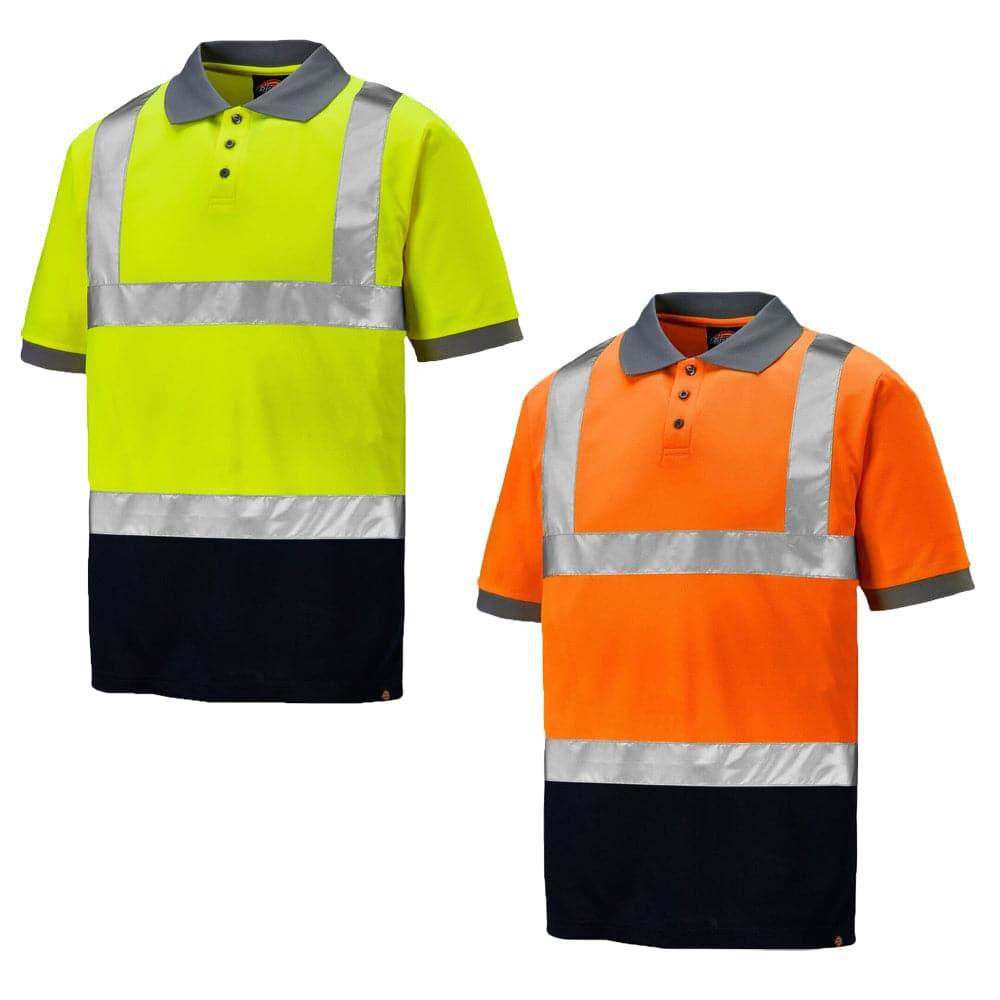 Dickies Two Tone Hi Vis Taped Work Polo Shirt SA22076