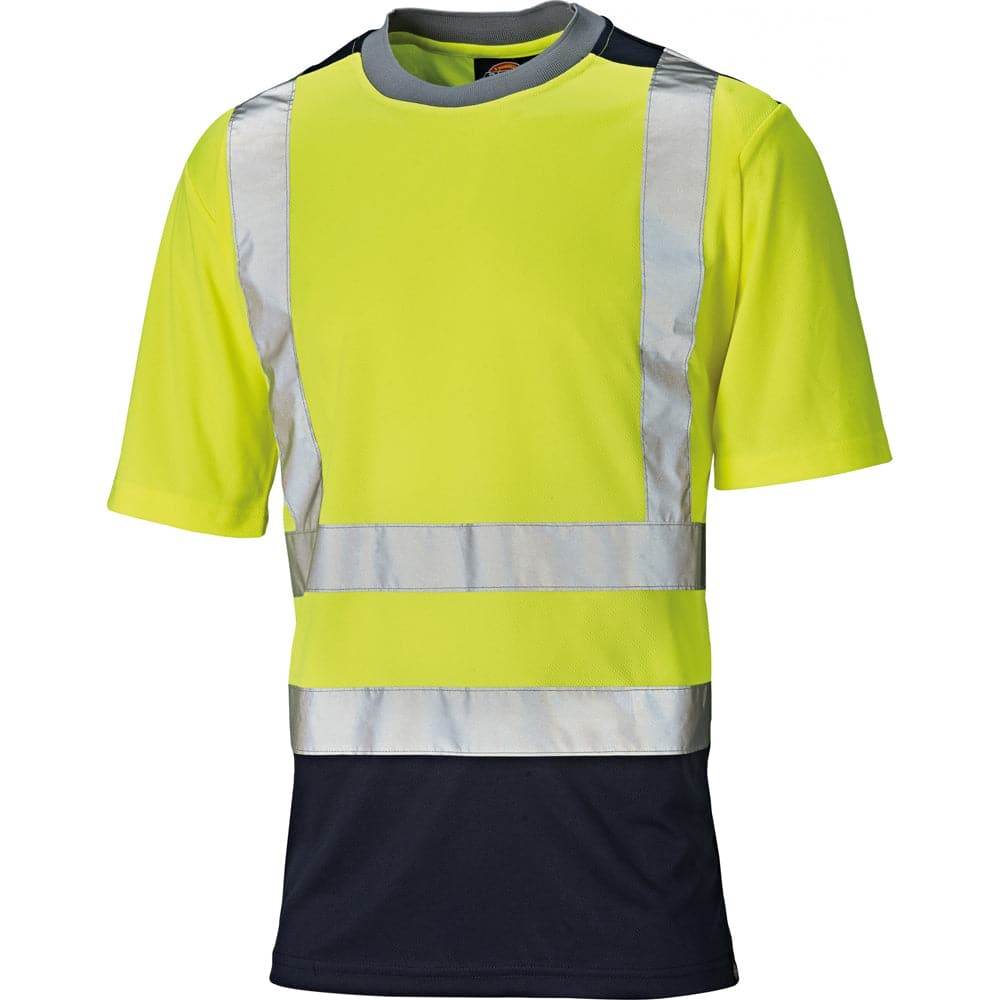 Dickies Two Tone Hi Vis Work T-Shirt SA22081 Yellow 2XL