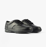 Dr Keller BRIAN Mens Leather Comfort Fit Lace-Up Shoes Black