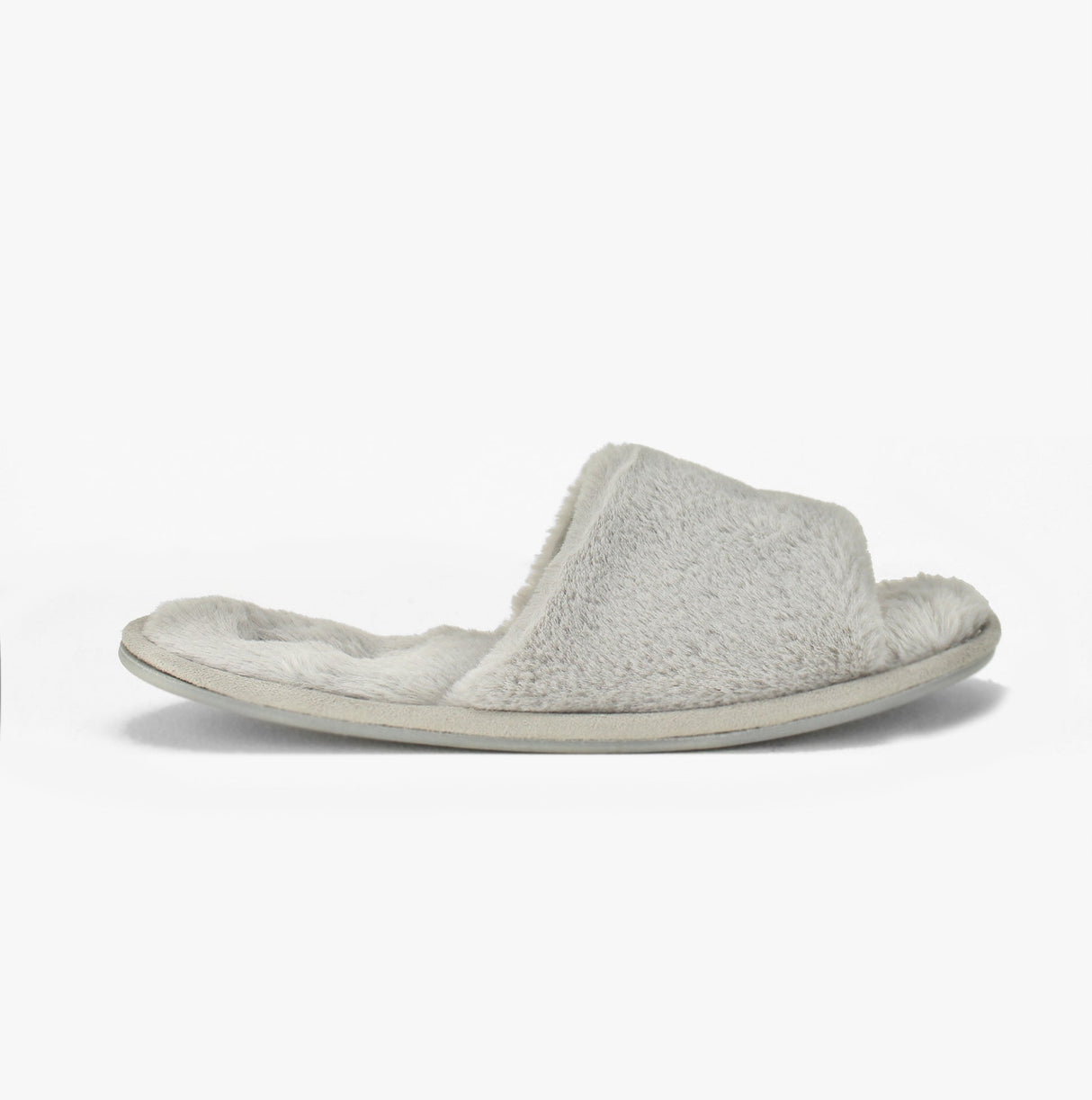 Dr Keller SARA Womens Fluffy Mule Slippers Grey