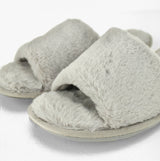 Dr Keller SARA Womens Fluffy Mule Slippers Grey