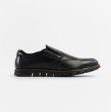 Dr Keller ADONIS Mens Leather Slip on Shoes Black