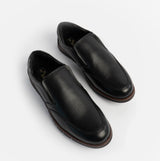 Dr Keller ADONIS Mens Leather Slip on Shoes Black