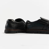 Dr Keller ADONIS Mens Leather Slip on Shoes Black