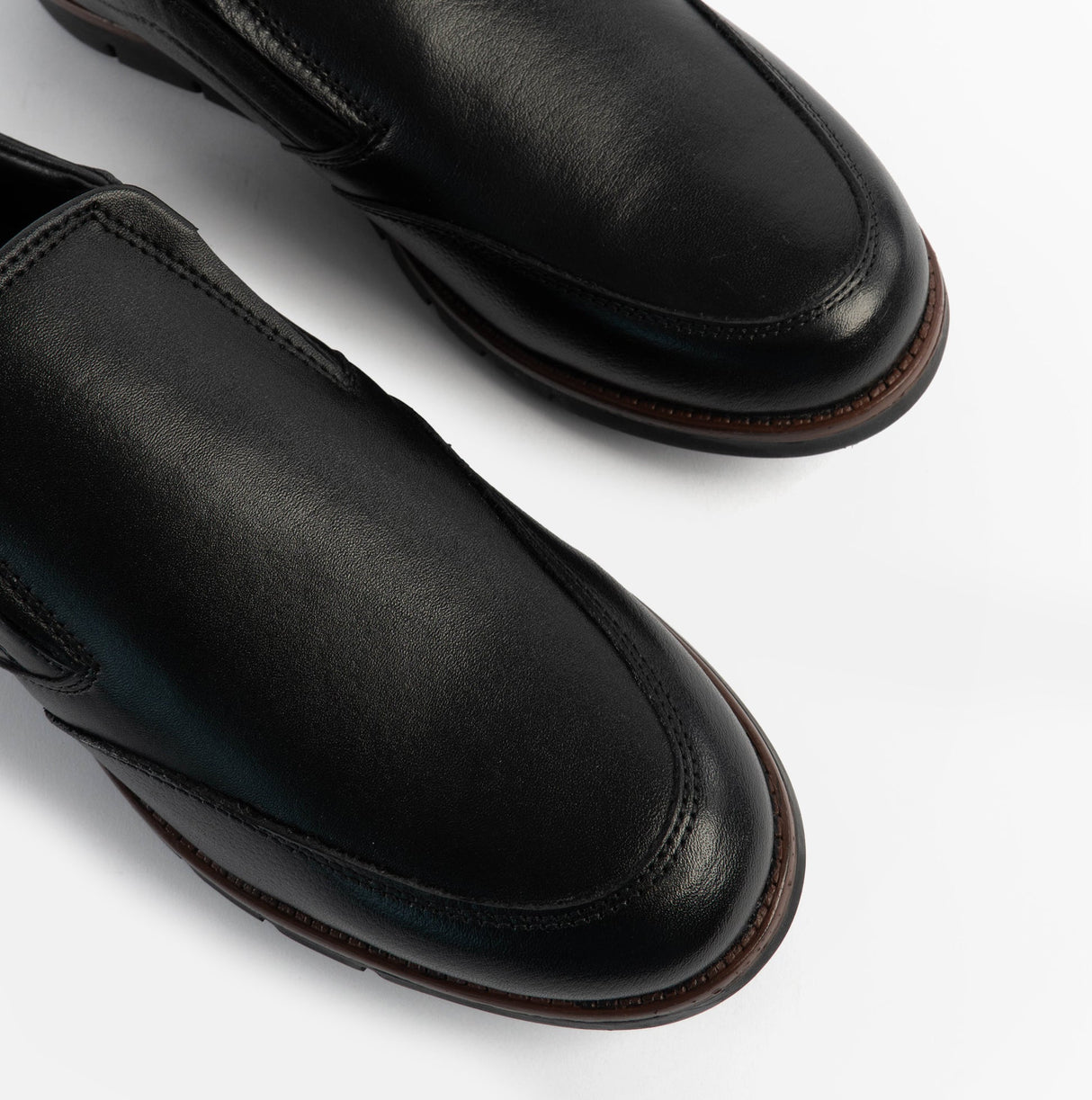 Dr Keller ADONIS Mens Leather Slip on Shoes Black