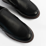 Dr Keller ADONIS Mens Leather Slip on Shoes Black