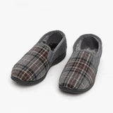 Dr Keller DEREK Mens Full Slippers Grey