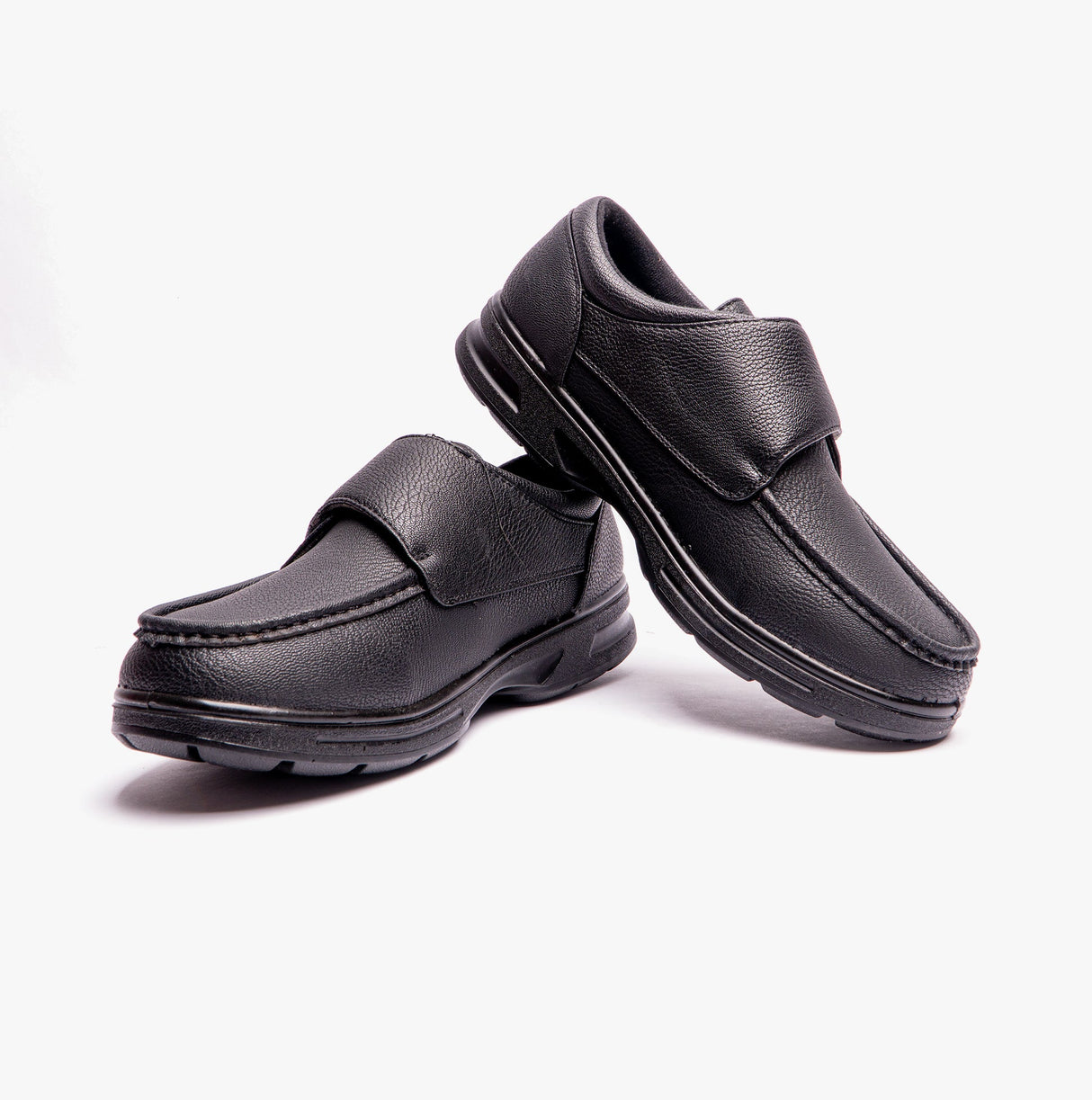 Dr Keller TONY Mens Touch Fasten Shoes Black