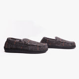 Dr Keller BURT Mens Full Slippers Grey